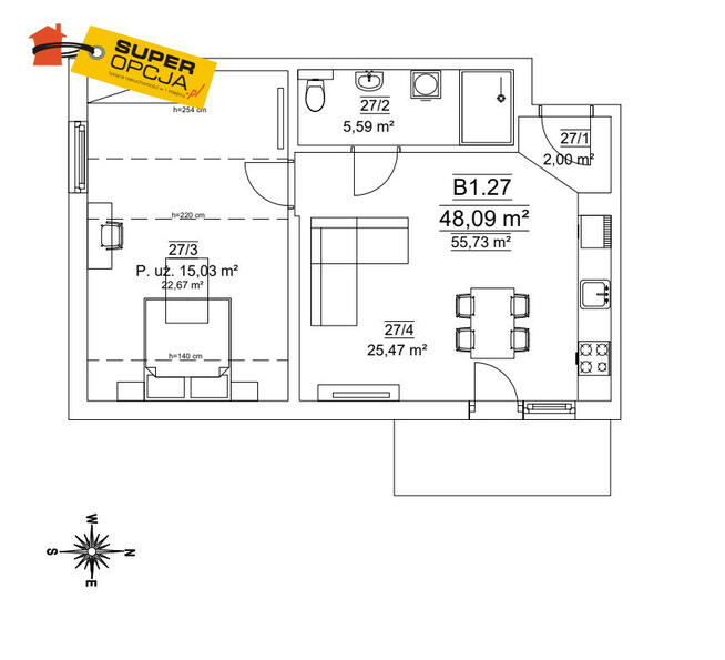 Mieszkanie Kraków Ruczaj, Jana Kantego Federowicza