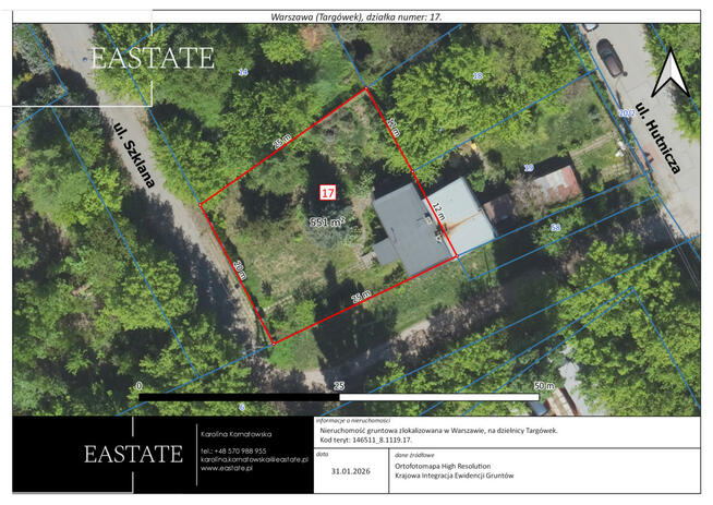 Działka usługowa Warszawa gm. Targówek Targówek, Fabryczny, Szklana