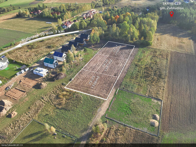 dwie działki Skrybicze nowa niska zabudowa