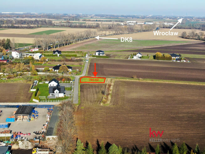 Działka inwestycyjna Cieszyce gm. Kobierzyce, Akacjowa