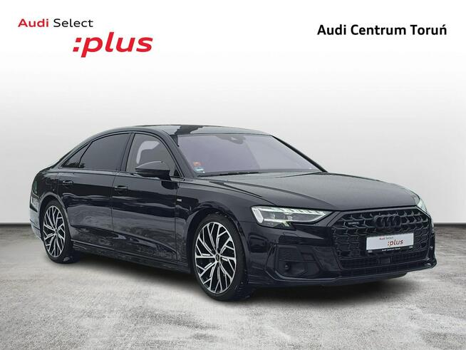 Audi A8 Lang_OśSkrętna_HeadUp_Masaże_Wentylacja_Webasto_B&O_NightVision_Hak_FV