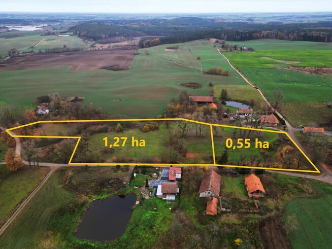 Działka w centrum miejscowości Polkajmy