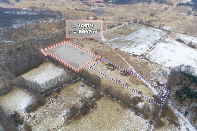Działka rolna o pow. 6.647 m²