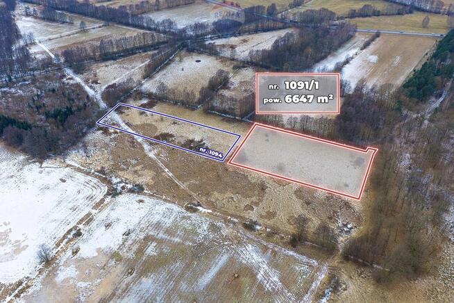 Działka rolna o pow. 6.647 m²