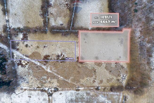 Działka rolna o pow. 6.647 m²