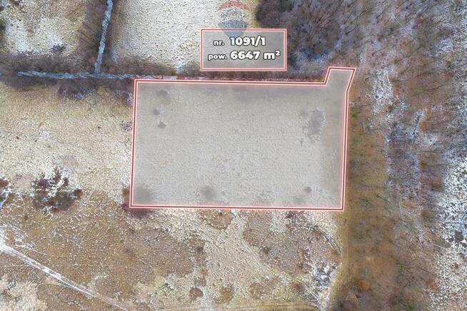 Działka rolna o pow. 6.647 m²