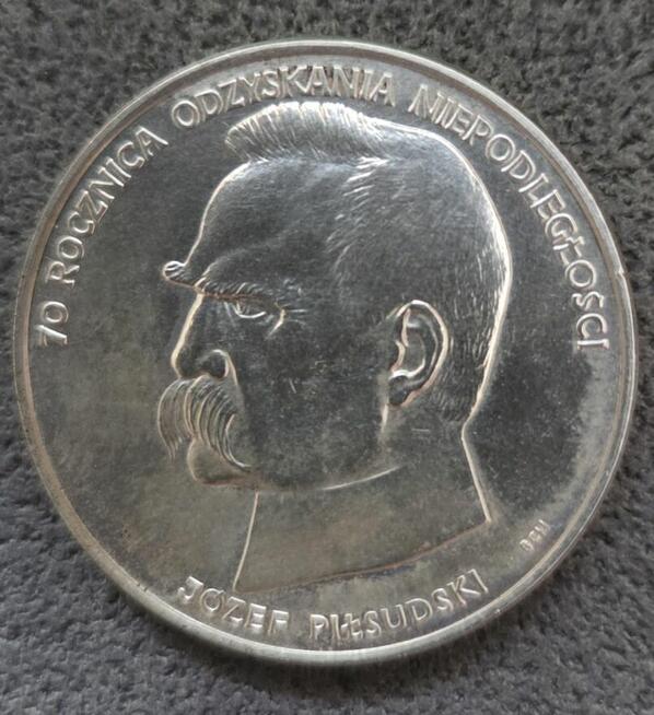 Numizmat srebrny Józef Piłsudski z 1988 roku