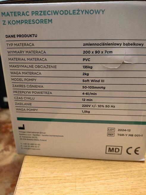 Materac Przeciwodleżynowy z kompresorem