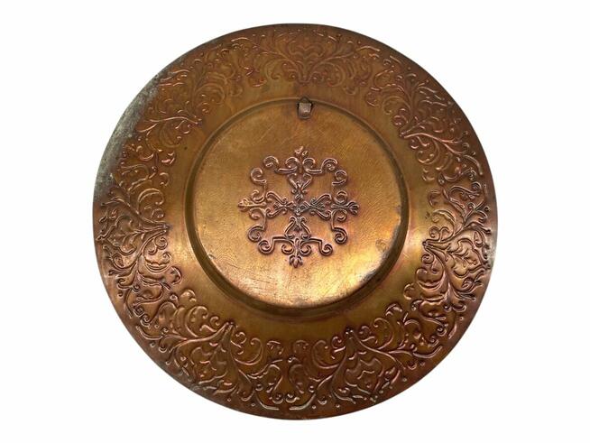 Talerz ozdobny miedziany na ścianę