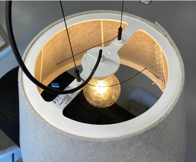 Lampa wisząca akustyczna BuzziShade szara fi74cm