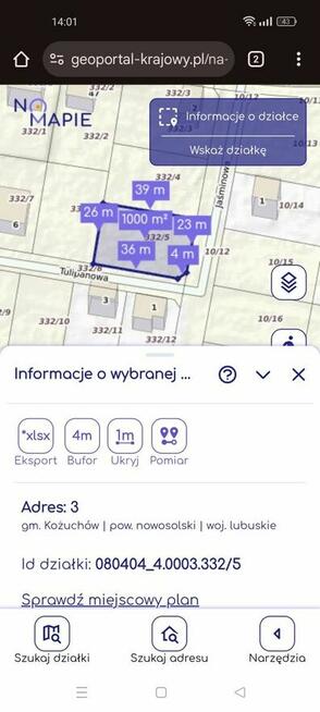 Działka budowlana ul. Jaśminowa