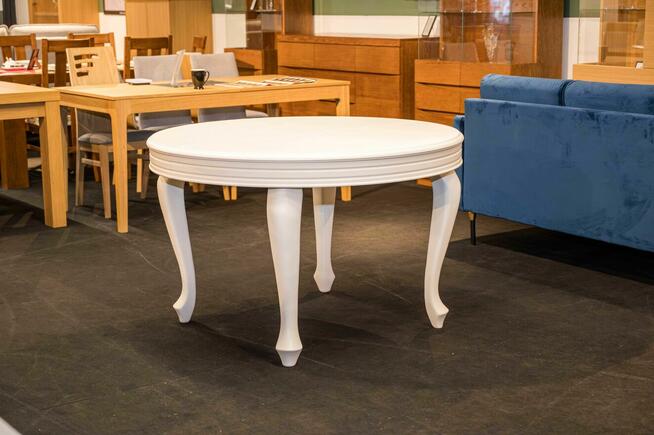 Stół Okragły Ø120cm+2x50cm, Kolekcja Orchidea + 4 Krzesła