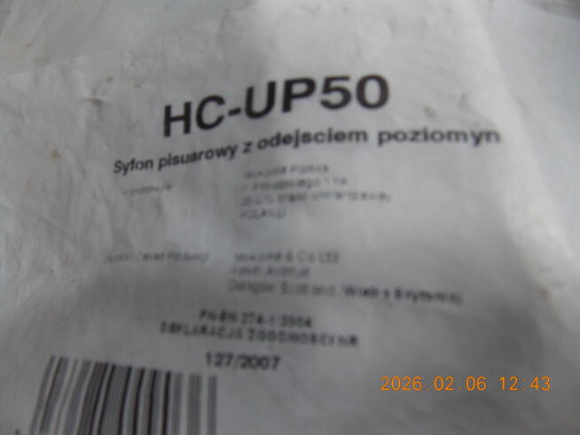 Syfon pisuarowy podtynkowy Mcalpine