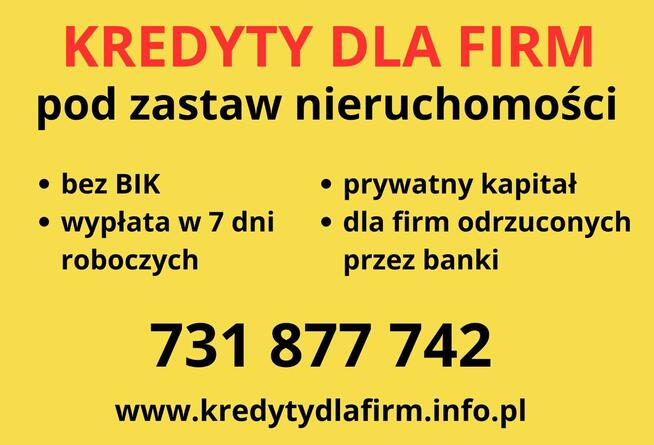 Pożyczka dla firmy pod zastaw nieruchomości