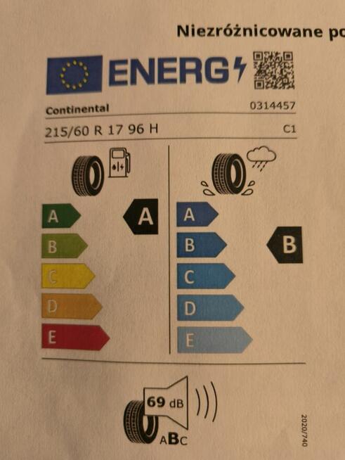 Opony letnie Continental 215 60 17 nowe!
