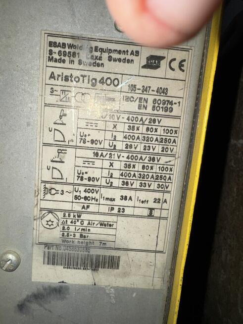 Esab Aristo Tig 400A