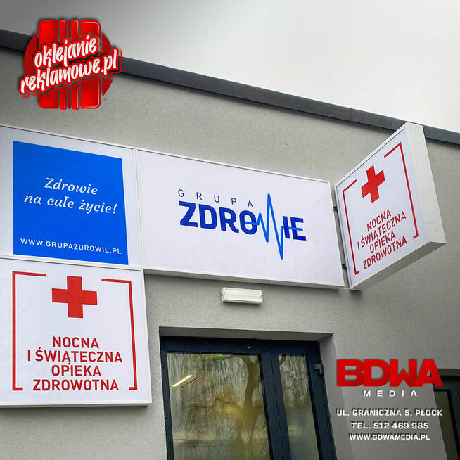 Kasetony, reklama świetlna, oklejanie aut, reklama