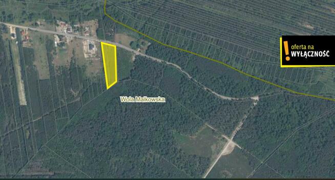 Działka inwestycyjna Wola Malkowska gm. Bogoria,