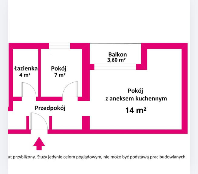 Mieszkanie z dużym balkonem i piwnica 2 pokoje