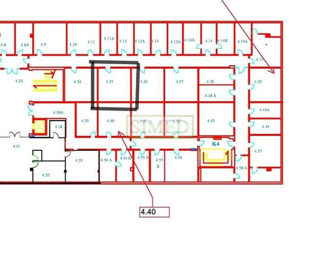 Pokój 36 m2,ochrona,świetliki dachowe .