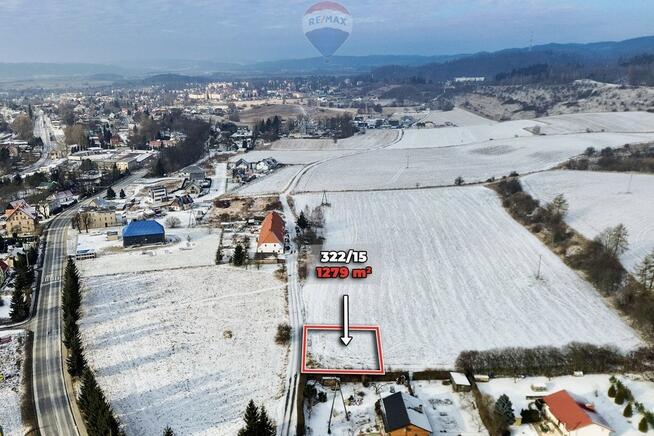 Działka budowlana z mediami, blisko DK8