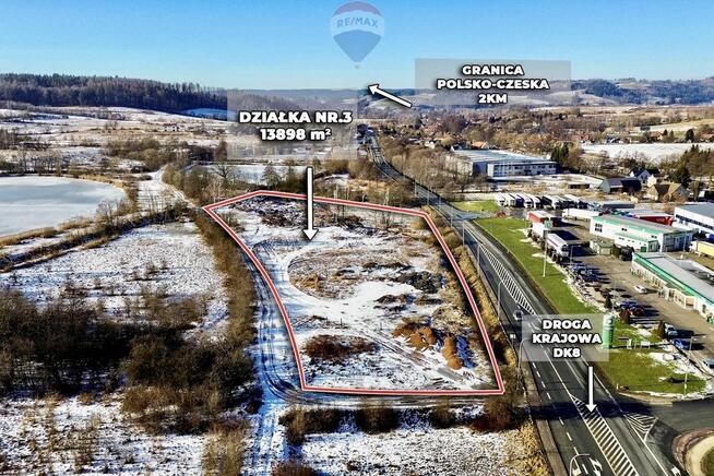 Inwestycyjna działka przy granicy PL–CZ