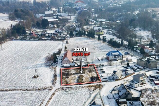 Działka budowlana 2.873 m², z mediami i dojazdem