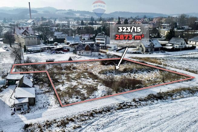 Działka budowlana 2.873 m², z mediami i dojazdem