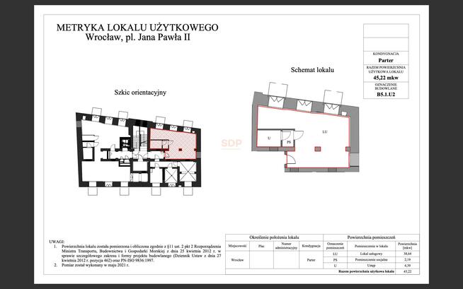 Lokal użytkowy Wrocław Stare Miasto, Stare Miasto, Jana Pawła II