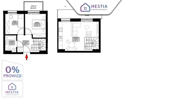 Osiedle Horyzont 3 pokoje z antresolą i tarasem