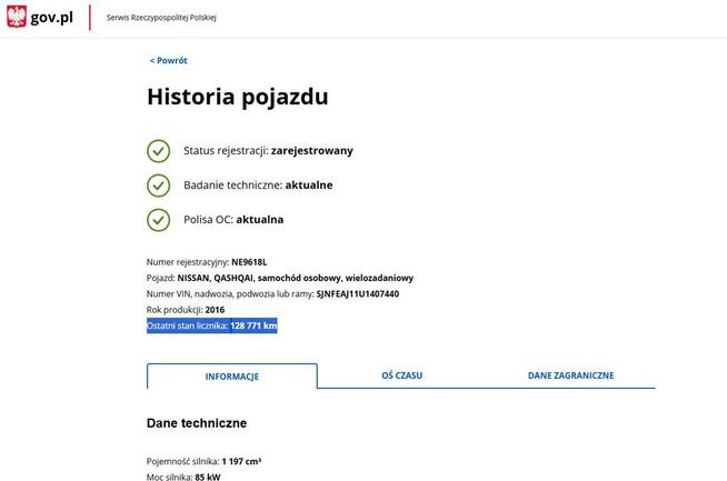 Nissan Qashqai Benzyna Zarejestrowany Ubezpieczony