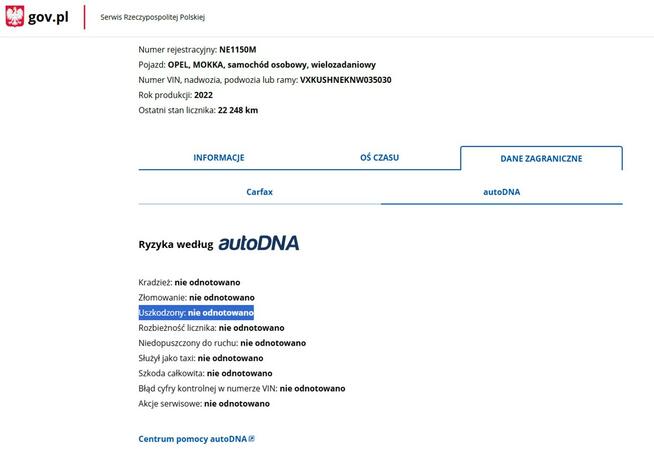 Opel Mokka Benzyna Zarejestrowany Ubezpieczony