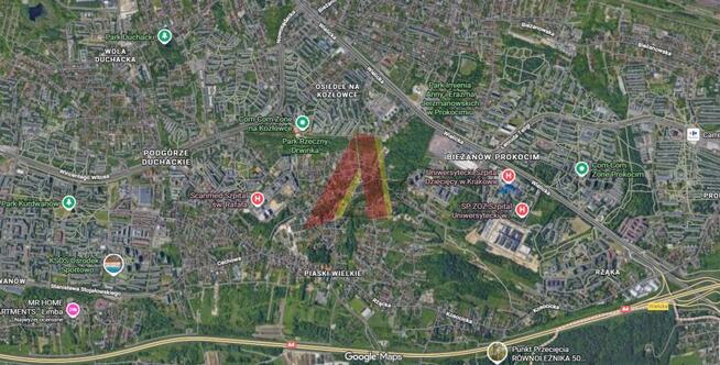 Działka usługowa Kraków Podgórze, Piaski Wielkie, Kostaneckiego