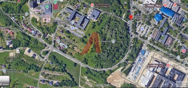 Działka usługowa Kraków Podgórze, Piaski Wielkie, Kostaneckiego