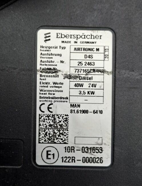 Ogrzewanie postojowe Webasto AIRTRONIC M D4S 3.5kW 81.