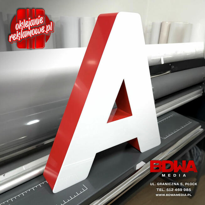 Litery podświetlane, neon, litery 3 D, reklama świetlna