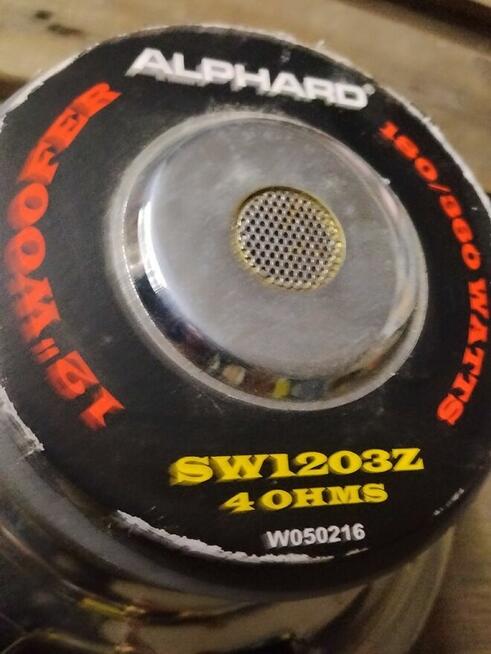 Głośnik basowy Alphard 300 mm.