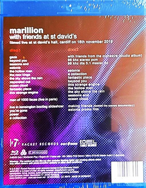 Polecam Album Blu Ray Koncert MARILLION Live From Cadogan Hall