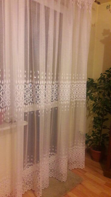 Firanka biała żakardowa trzy szlaki wys 250 x 850 szer