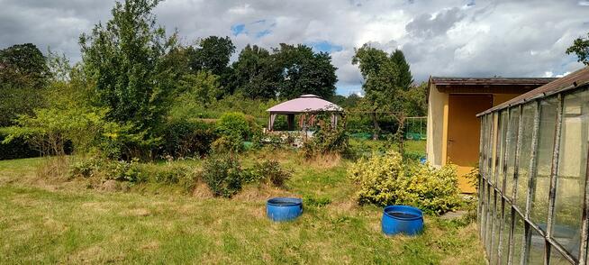 Działka ROD * Murowana altana * Duża solidna szklarnia *