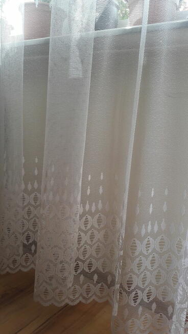 Firanka biała żakardowa trzy szlaki wys 250 x 850 szer