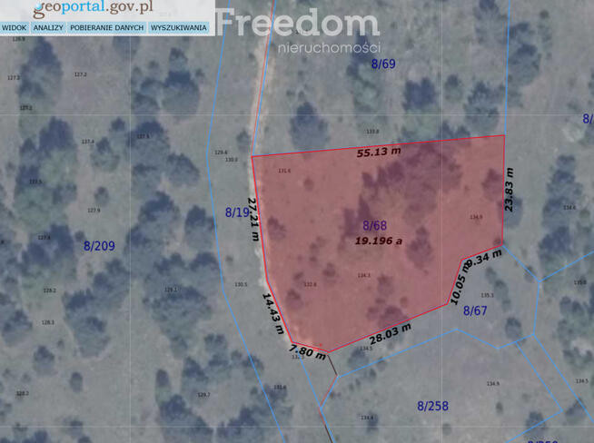 Urocza działka budowlana na wzniesieniu !