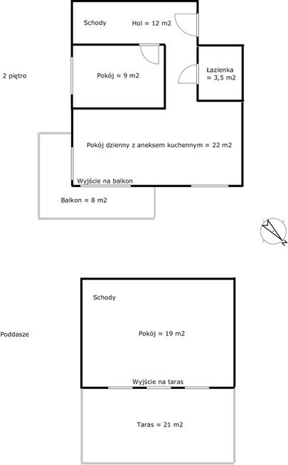Rezerwacja, Reda, mieszkanie z tarasem i balkonem