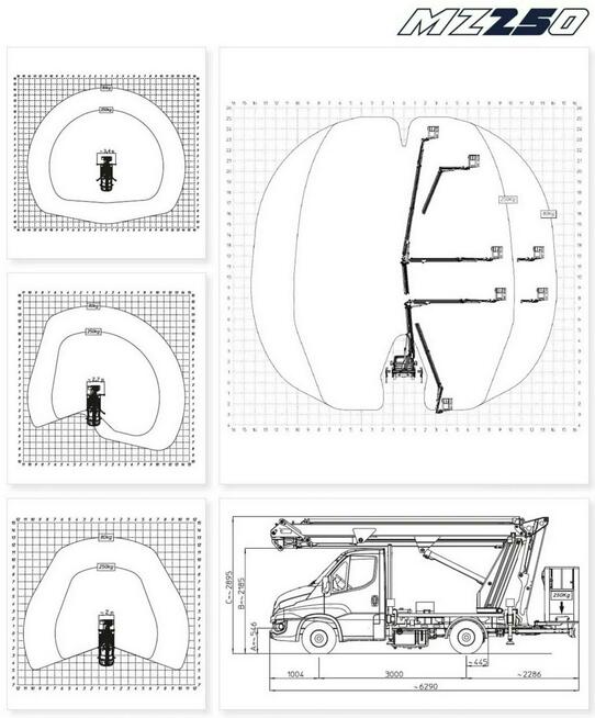 Iveco Daily 35S14 Podnośnik Koszowy Multitel MZ 250 Zwyżka UDT MX Versalift Ruthmann P7