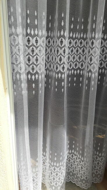 Firanka biała żakardowa trzy szlaki wys 250 x 850 szer