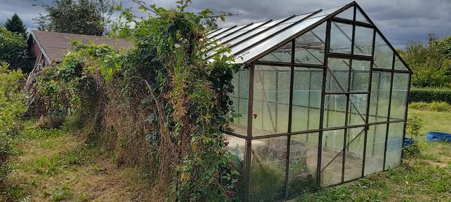 Działka ROD * Murowana altana * Duża solidna szklarnia *