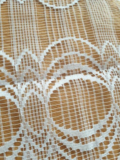 Firanka ażur materiał 140 x 195 kremowa