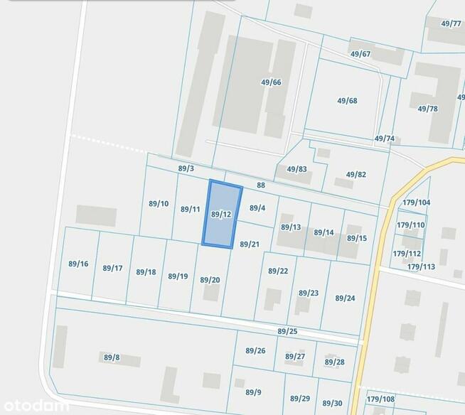 Działka budowlana 1147 m² Jacentów, gmina Sadowie