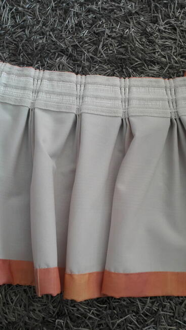 Lambrekin żółty- pomarańczowy 200 / 40 marszczony