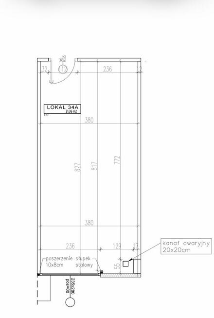 Lokal 31 m2 do wynajęcia -Stan deweloperski